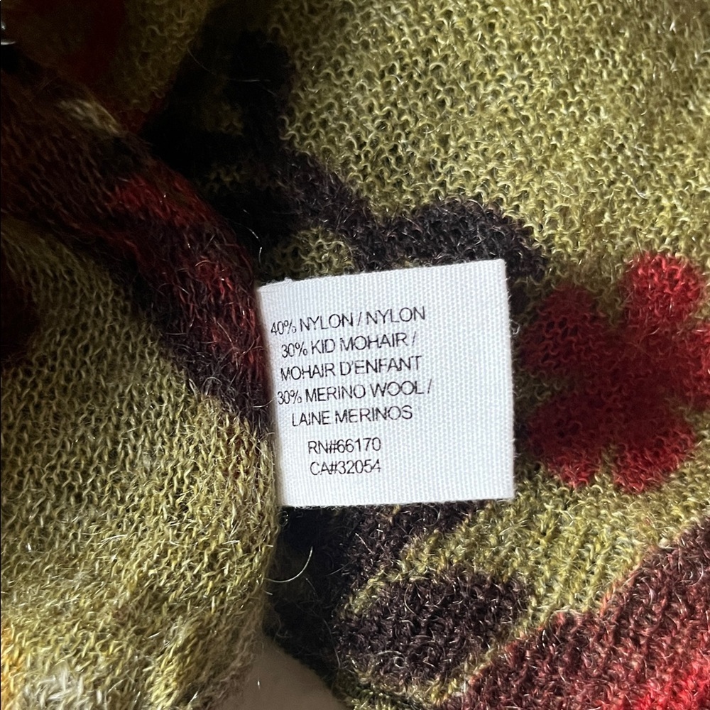 Anthropologie Guinevere Avant Garde Floral Mohair & Merino Wool Cardigan - Picture 8 of 8